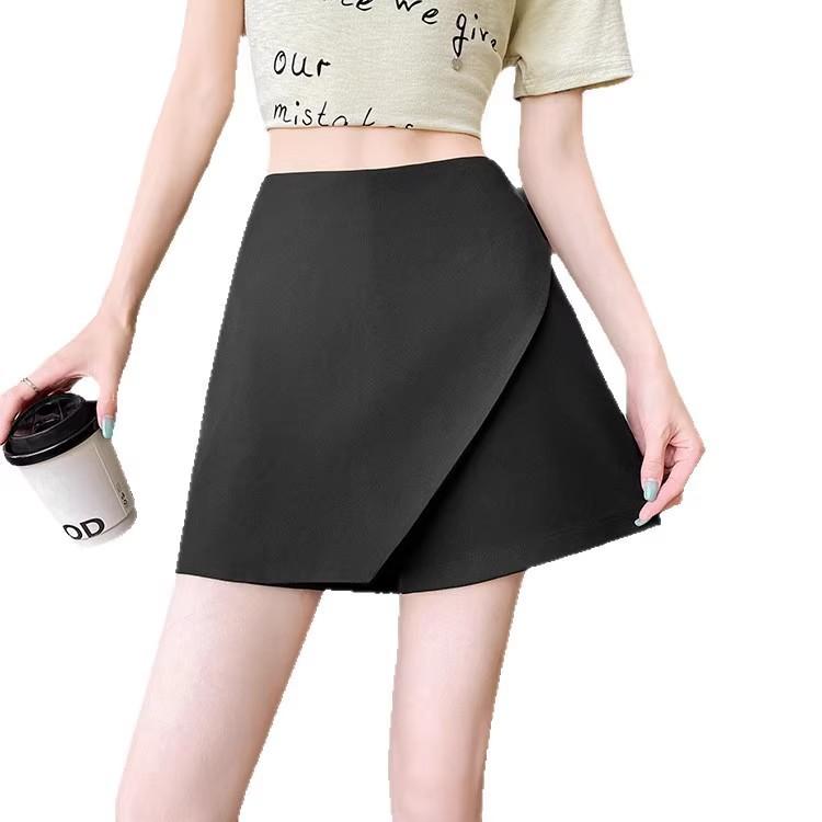 Casual Design-forward Slimming All-match Versatile Grey Skirt-trousers for Women Summer Slimming Versatile Black Sexy Preppy Mini Skirt