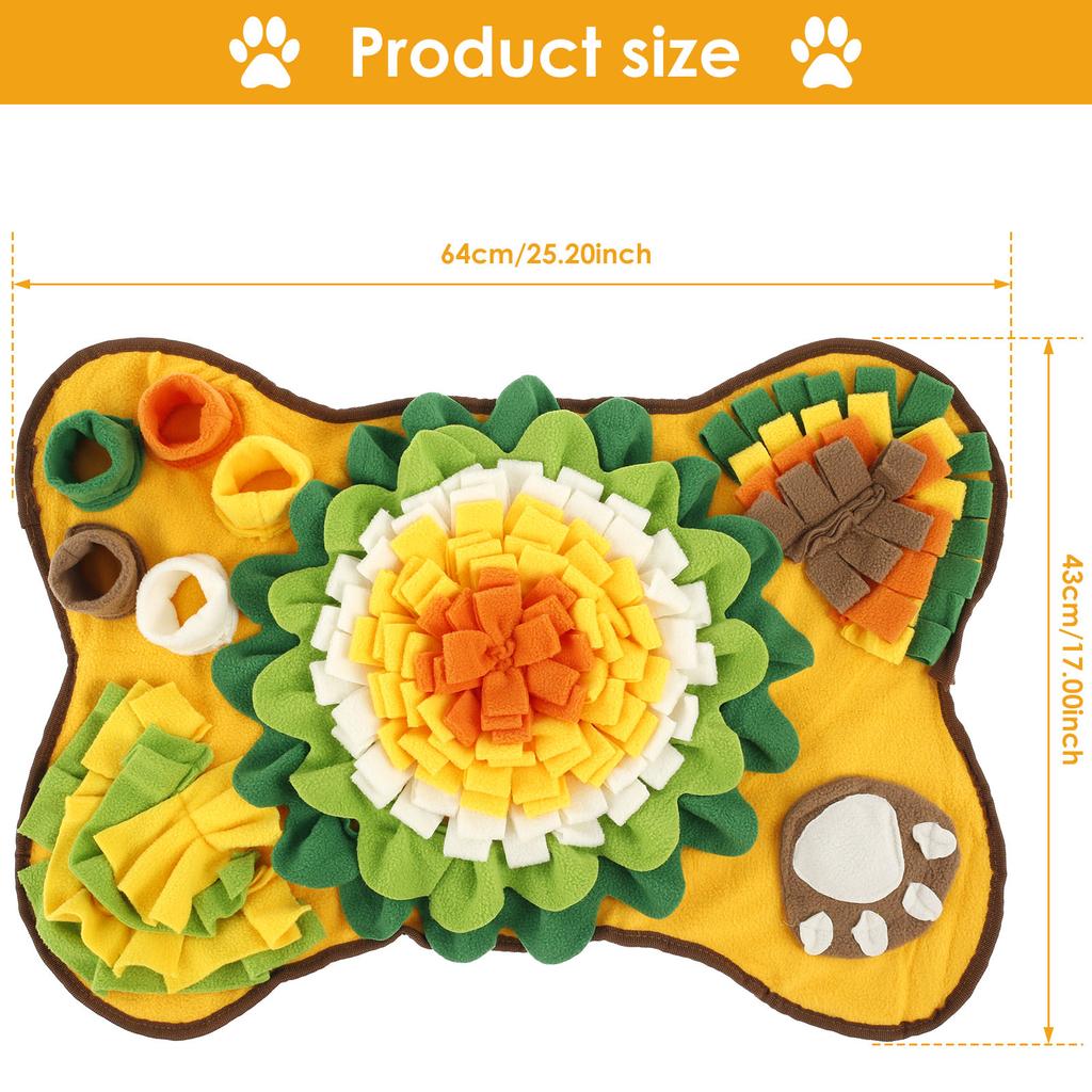 Dog Snuffle Mat Pet Toys Interactive Training Sniff Natural Feeding Mat Squeaker Dog Treat Relieve Pressure Snuffle Toys