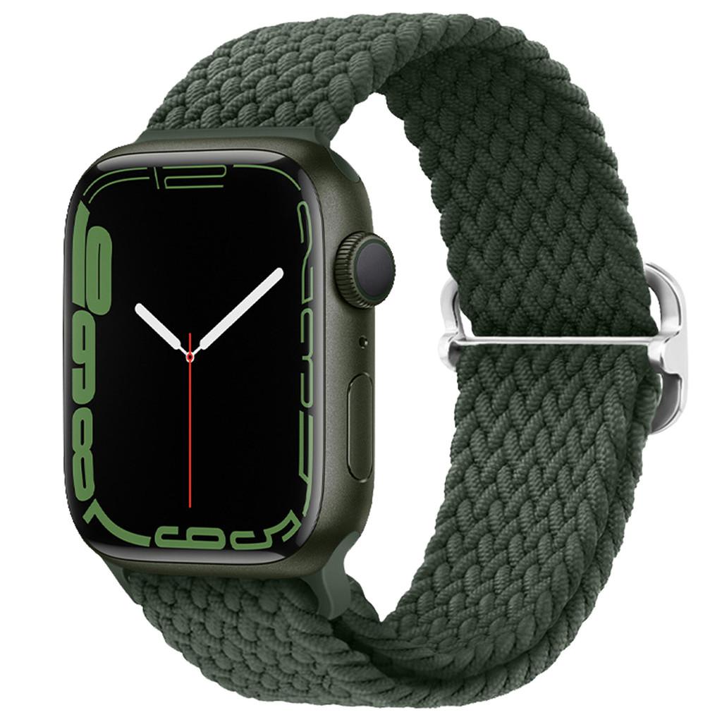 Braided Band for Apple Watch Ultra 3 2 49mm 11 10 42/46mm Nylon Elastic Belt Bracelet for 9 8 7 41mm/45mm 6 5 4 SE3 40/44mm