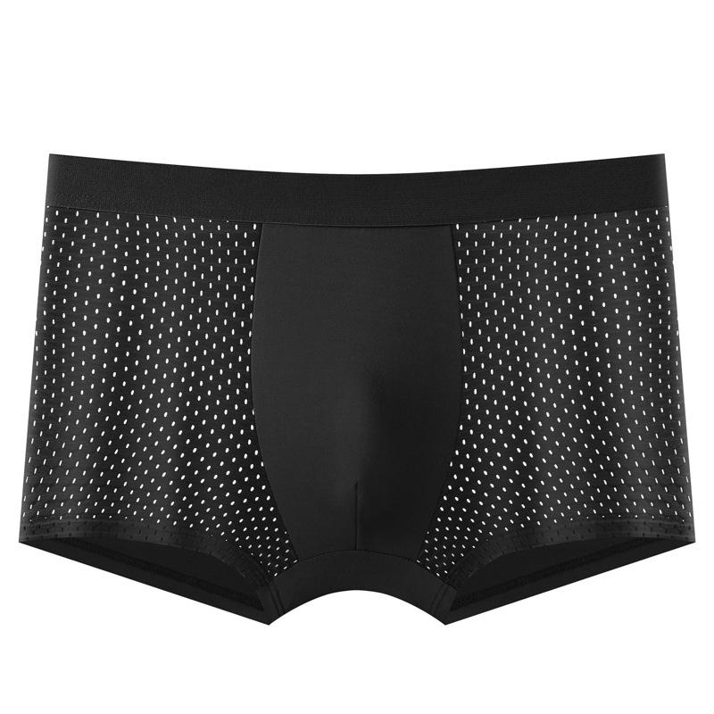 Men's Fashion Ice Silk Mesh Breathable Boxer Briefs - Summer Underwear