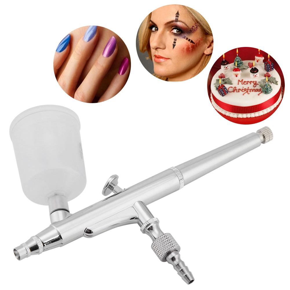 Dual Action Airbrush Kit Needle Large Capacity Cup Spray Gun Paint Art Set Tools(0.2mm)