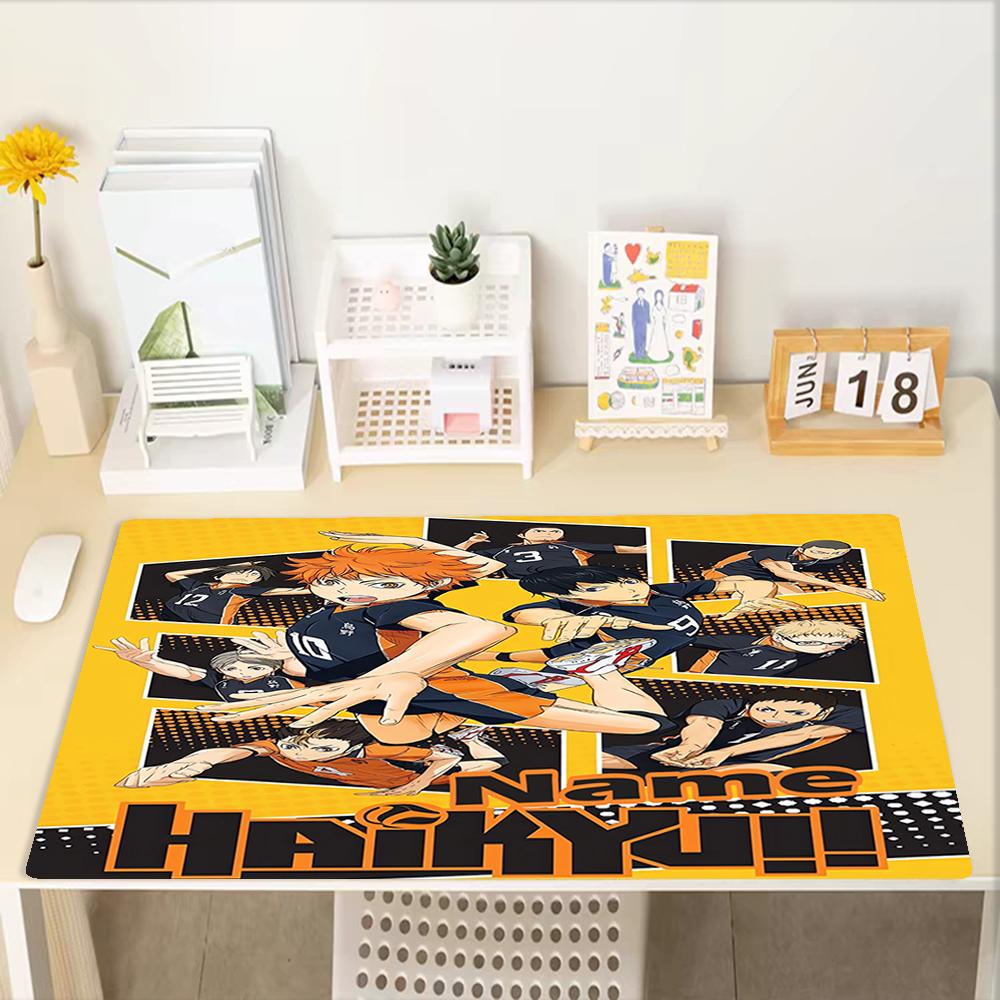 Custom Name Haikyu Theme Mouse Pad, Non Slip Rubber Base, Multifunctional Office & Home Decor, Perfect for Workspace Personalization.