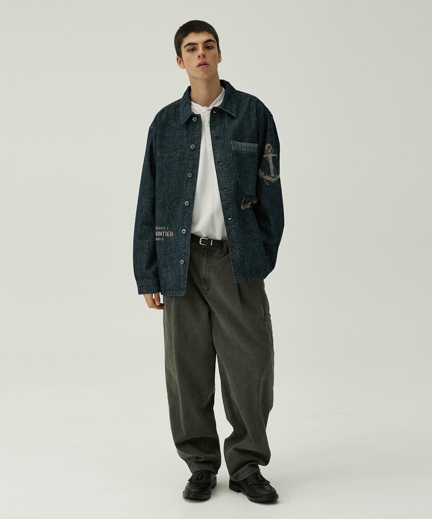 MAGOODGAN Karoon 4217 Washed Balloon Wide Fit Khaki Chino Pants