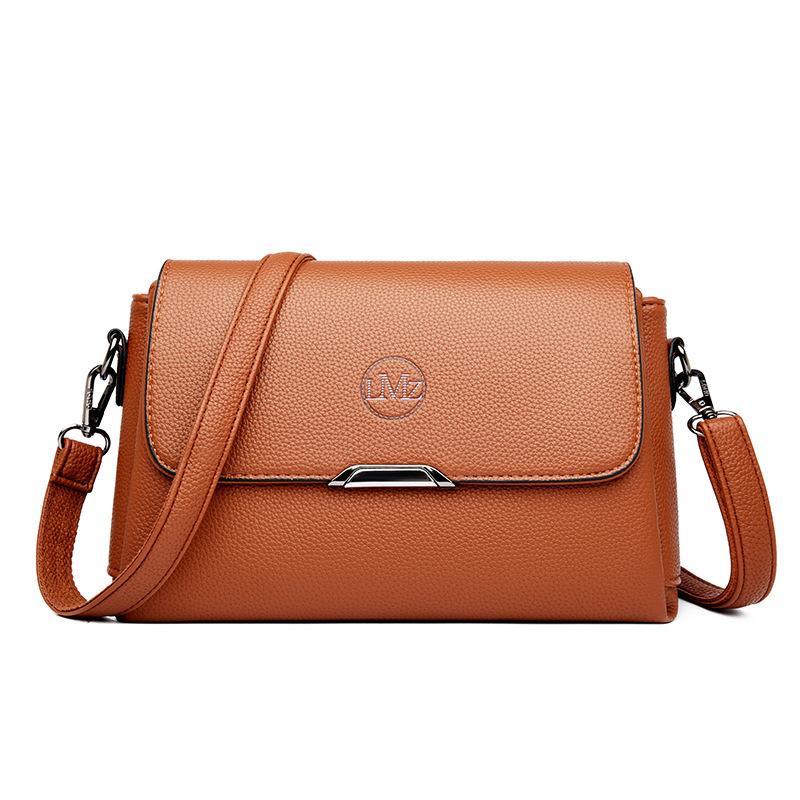 

European and American retro women s bags 2025 new high-end portable small square bag temperament soft leather crossbody shoulder bag жёлтый