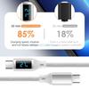 R6FF Double Type C Charging Cable 60W Quick Builtin Power Display Reinforced Connector 480Mbps 60W Type Cable