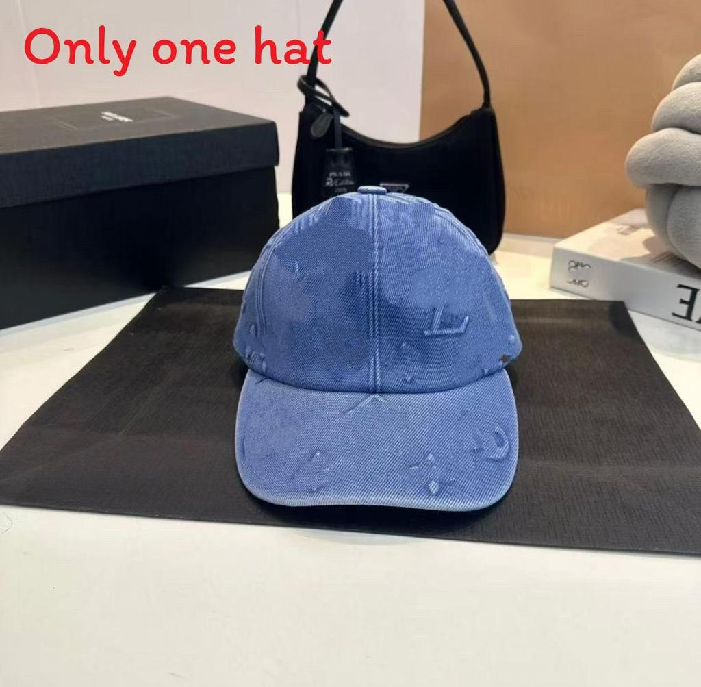 Denim Baseball Cap With Letter Print And Adjustable Fit For Casual Men Women
