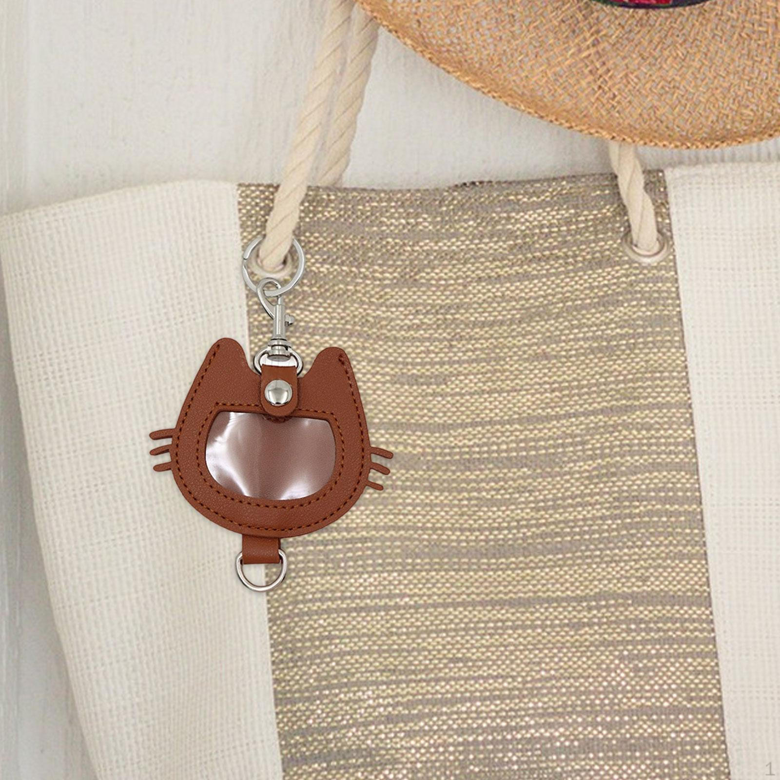

Pet Hair Storage Keychain Cat Shaped Charm Unique for Collecting and Dog Bag коричневый