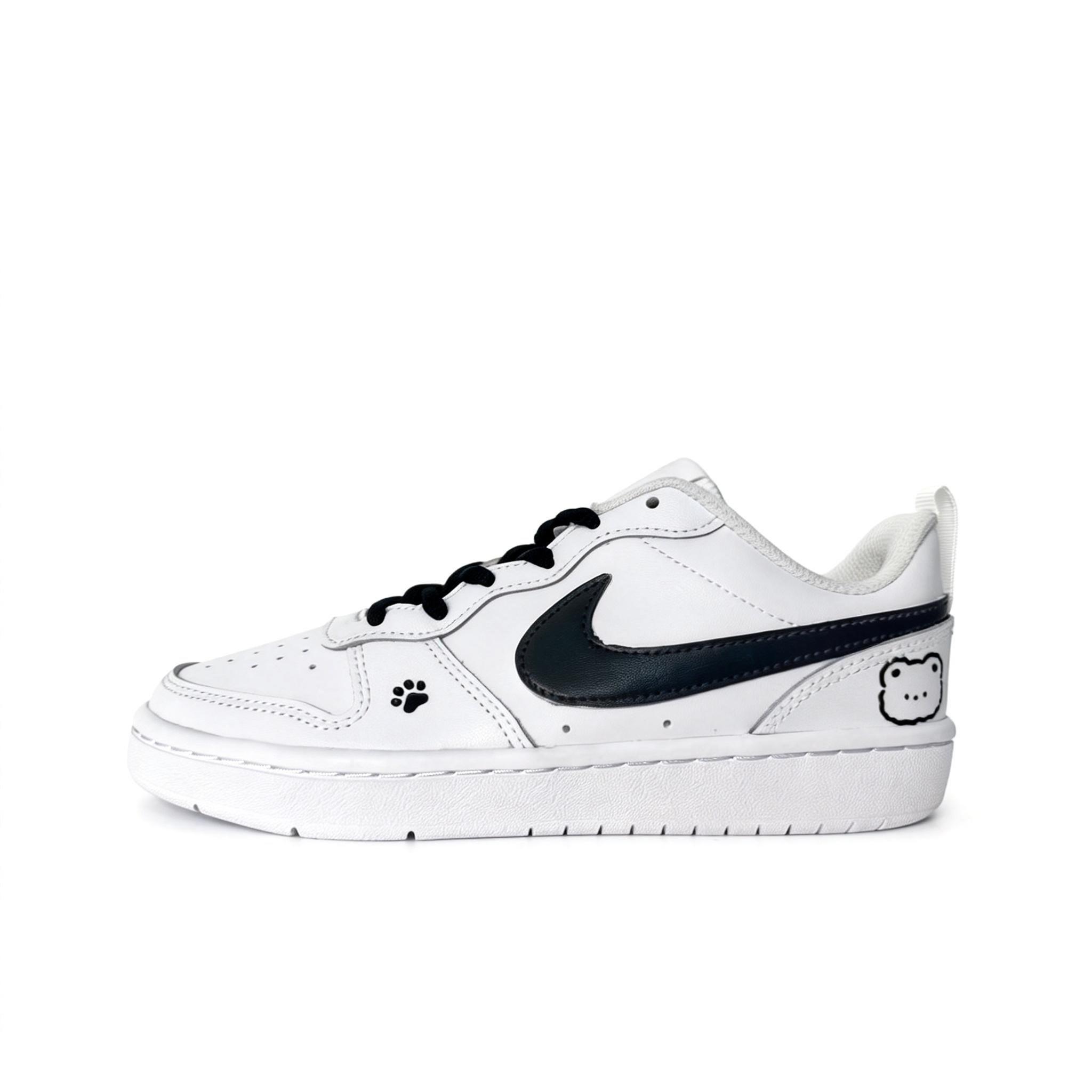 

Nike Court Borough 2 Night Bear Leather Slip Resistant Cushioning Abrasion Resistant Low top Skateboard Shoes Unisex BQ5448-100(team1670-) 35.5