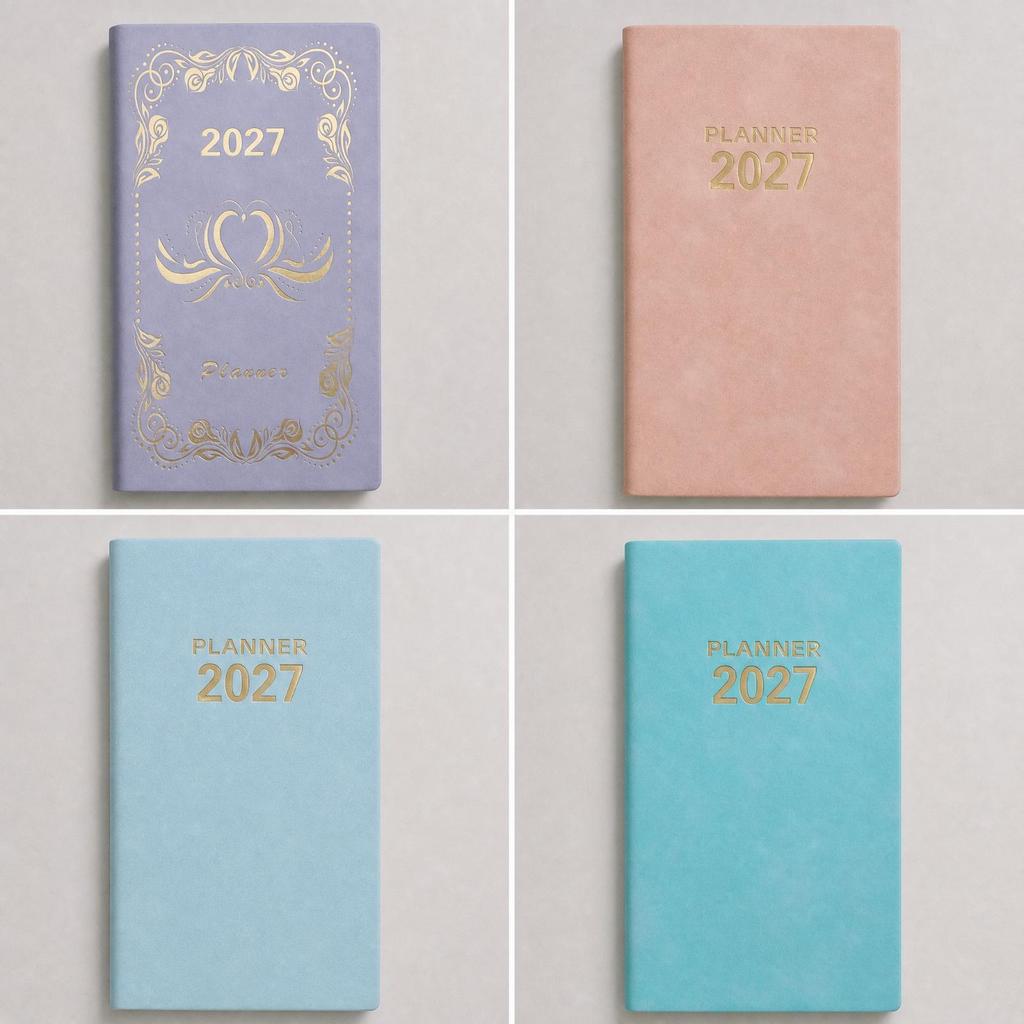 English Daily Planner Notebook Compact A6 Portable for Study