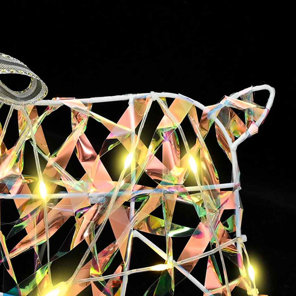 LED Reindeer 5 Pcs. 40 LEDs Multicolor 42 X 15 X 64 Cm PET