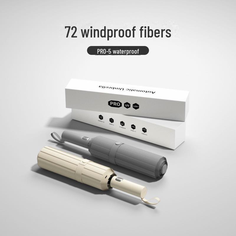 Automatic 72-Bone Folding Umbrella: Large Sun Protection for Women & Men, Versatile for Rainy and Sunny Days