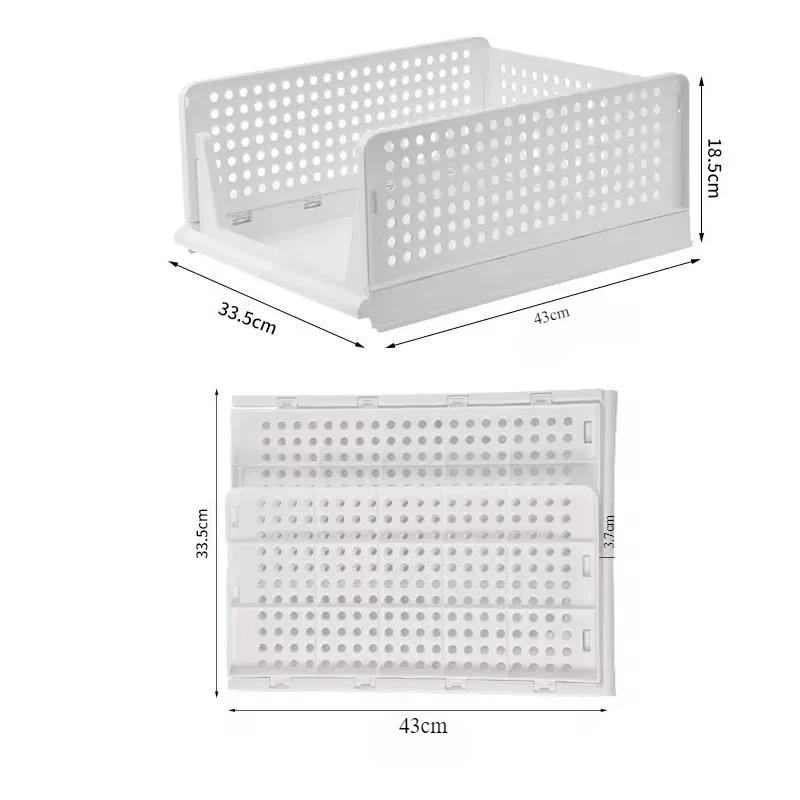 

Складной ящик для шкафа, штабелируемые ящики, органайзер, коробка для хранения большой вместимости, многофункциональный ламинированный шкаф для хранения