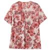 Plus Size Elegant Women's Blouses Summer Oversize Tops Woman Casual Short Sleeve Shirts