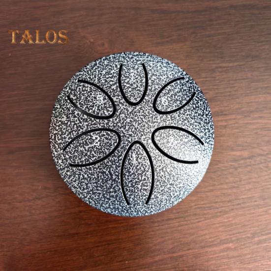 Stahlzungentrommel für Kinder, 7,6 cm, 6 Töne, Mini-Regentrommeln, Regenmusiker für draußen, mit Schlägeln und Notenbuch für Garten, Camping, Meditation, Yoga