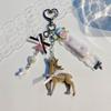 Versatile Portable Deer Keychain Handmade Phone Charms Korean Style Diy Bead Case