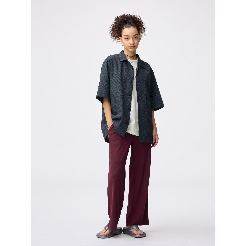 Gu Rib Pull On Pants  Length 68.0 72.0cm 