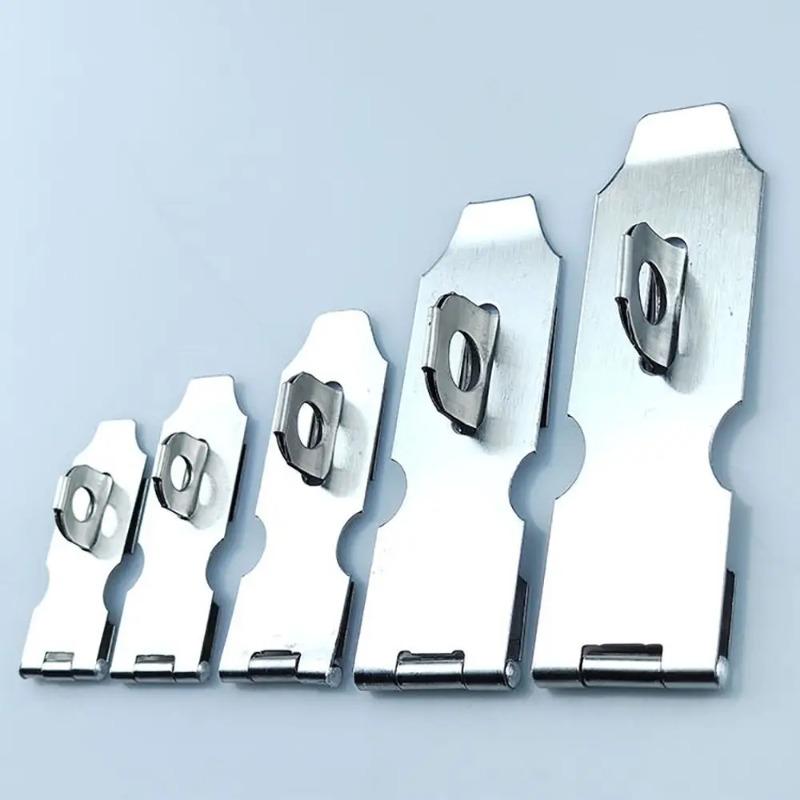 New Padlock Clasp Door Lock Anti Theft Buckle Hardware Window Staple Hasp Staple Stainless Steel Shed Latch 2/3/4/5inch Comes With Free Screws