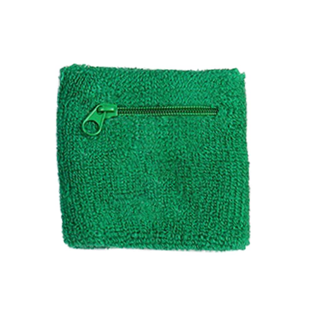 Sportliches Schweißband Saugfähiges Frottee-Armband Geldbörse mit Reißverschluss zum Laufen Walking