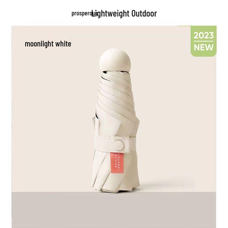 Ultraleichter Kompakter Fünffach Faltbarer Mini-Regenschirm: Tragbarer, leichter Sonnenschirm im Taschenformat