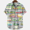 Camicie Hawaiane da Uomo Moda Comode Unisex Manica Corta Top da Spiaggia Viaggio Surf Camicie Casual Camicie da Uomo Oversize