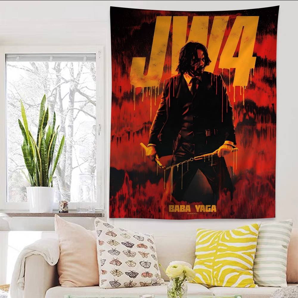 John Wick Movie DIY Wall Tapestry Art Science Fiction Room Home Decor Wall Art Decor