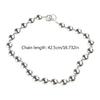 Chic Women Necklace Silver Alloy Beaded Decoration Collarbone Chains Jewelry