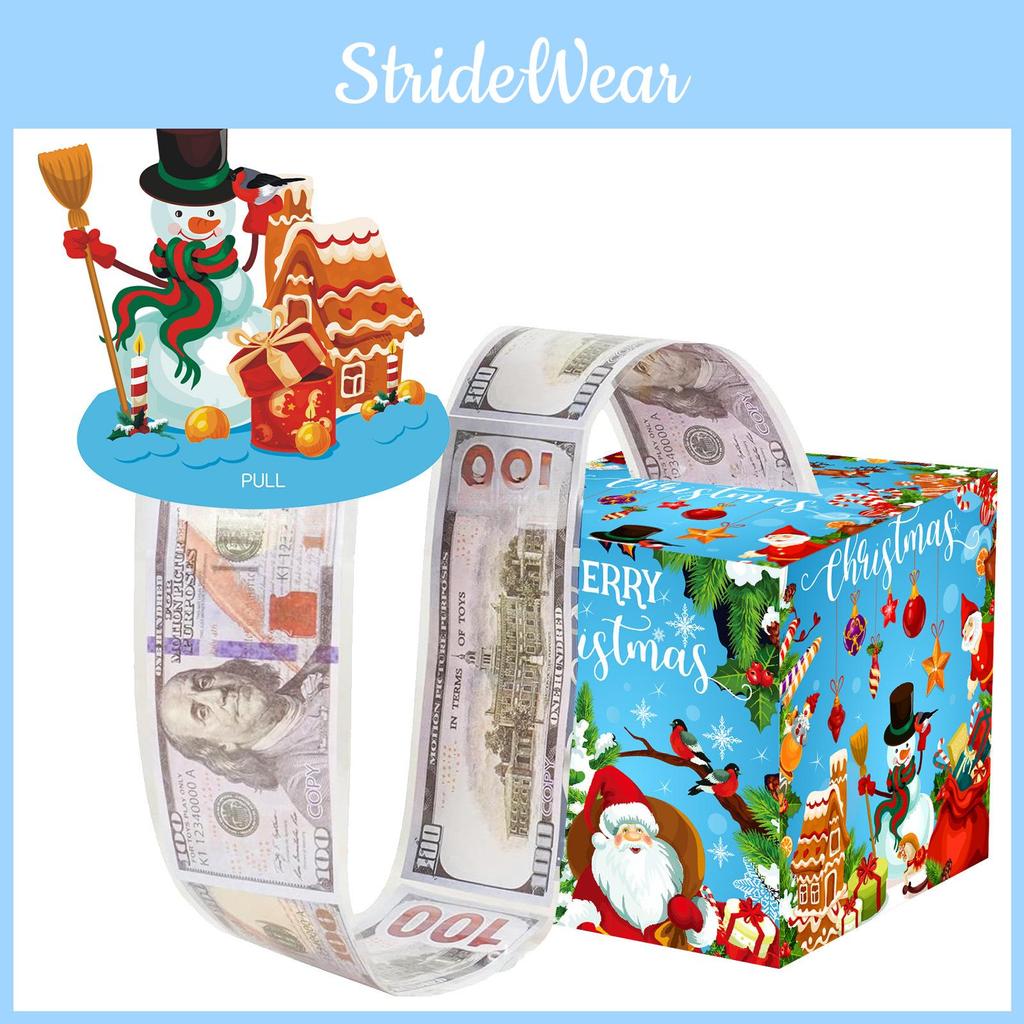 Blue Christmas Theme Pattern Gift Box For Seasonal Parties