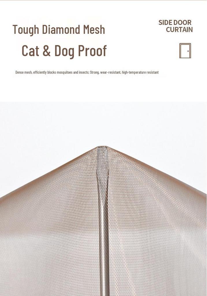 Diamond Mesh Magnetic Mosquito Door Curtain with Full-Frame Seal