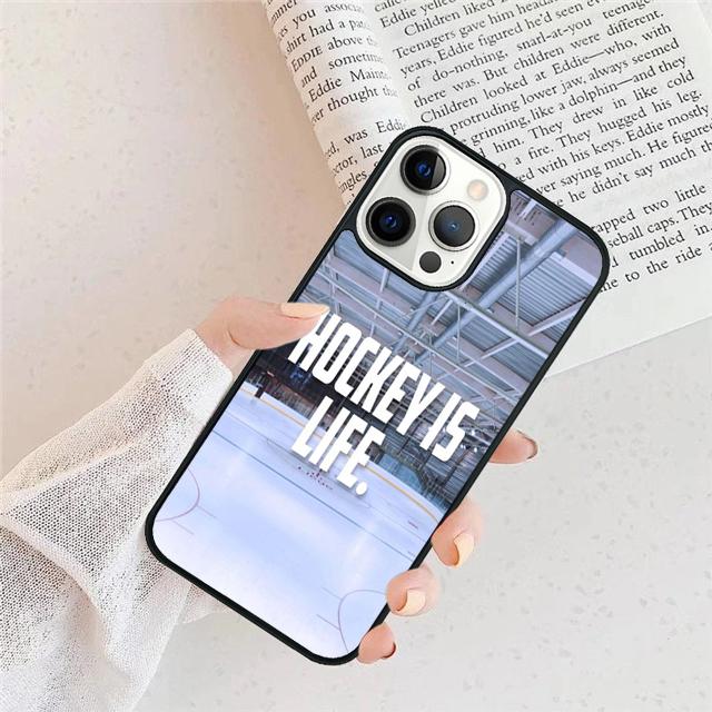 

Чехол для телефона с изображением хоккейной клюшки и шайбы Для Для iPhone 17 Air 16 15 11 12 13 14 Pro Max Plus coque iPhone 13
