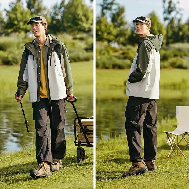 Semir Men's Colorblock Outdoor Hooded Windproof Jacket