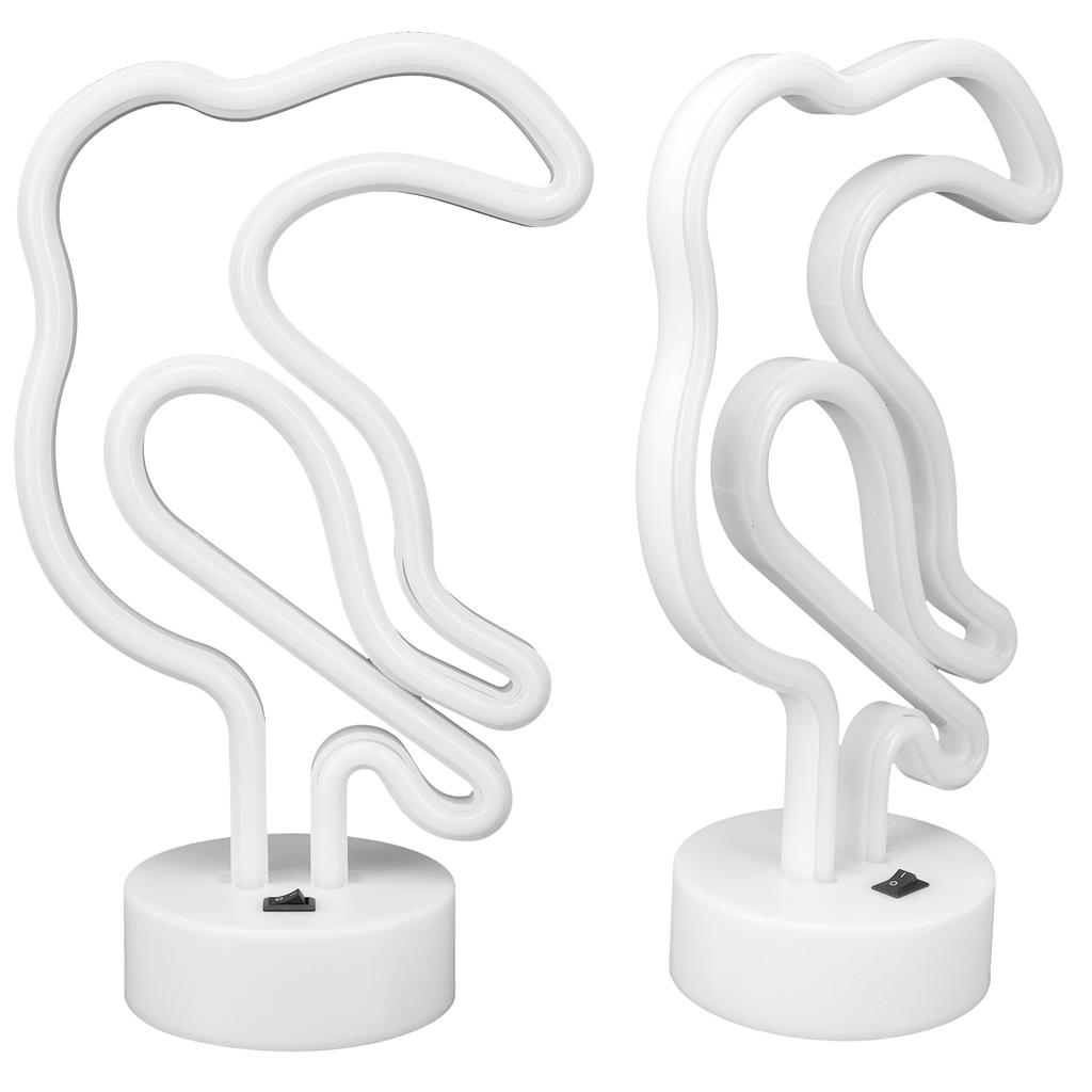 Vogelförmiges Neonlicht Schreibtisch-Nachtlicht für Hochzeitsfeier Kinderzimmer USB Batteriebetrieben