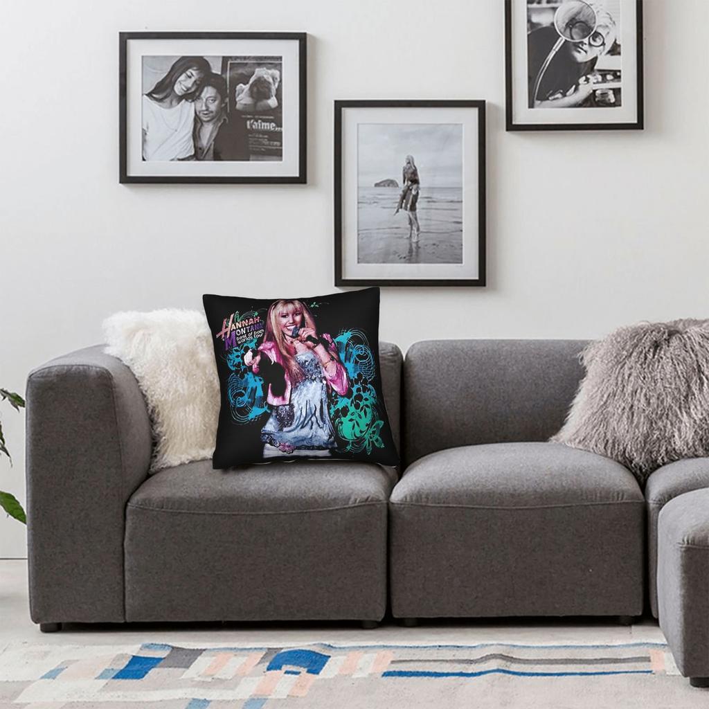 Hannah Montana 20Th Anniversary Comedy Pillow Case Square Pillow Cover Vintage Pillowcases For Living Room Chair