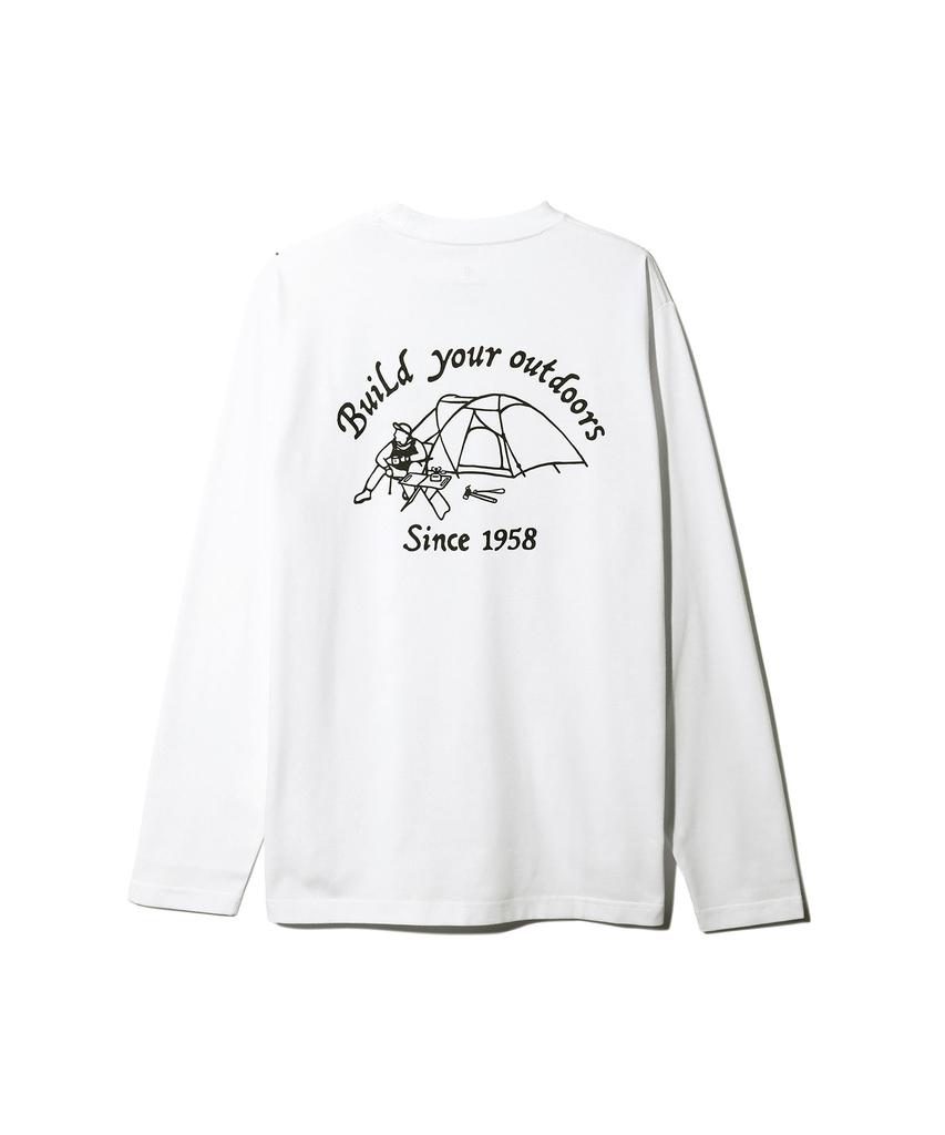SNOWPEAK Camping Club Long Sleeve T-Shirt - White / Ts-24Su006Wh