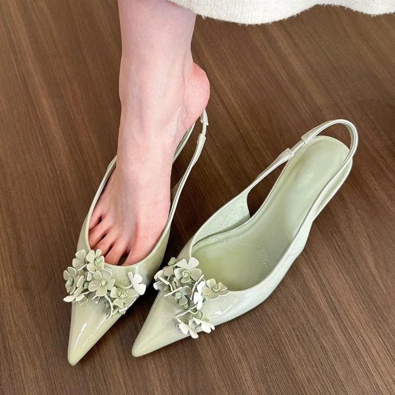 Fashion Women's Shoes Summer High Heels Sandals 2025 Thin Heeled Sandals for Women Elegant Pointed Toe Dancing Party Shoes Banquet Shoes