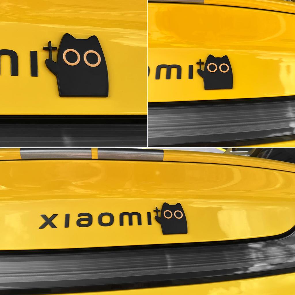 Koongloong Sticker Cat Car Emblem Cat 3D Cute Decoration Car