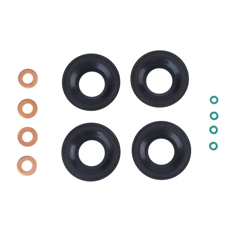 As Shown Fuel Injector Seal Set 12 Piece Fuel Injector Seal Set Fuel Injector Injector Leak Connector OE Check Recommended