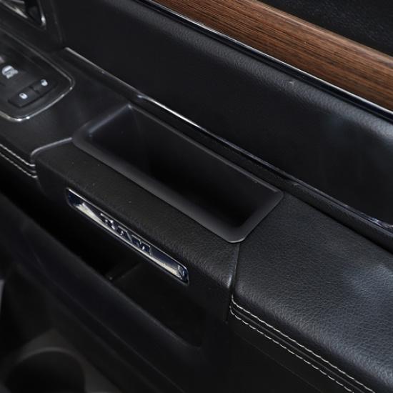 Black Side Door Armrest Handle Storage Box Organizer For Dodge Ram 1500 10-17