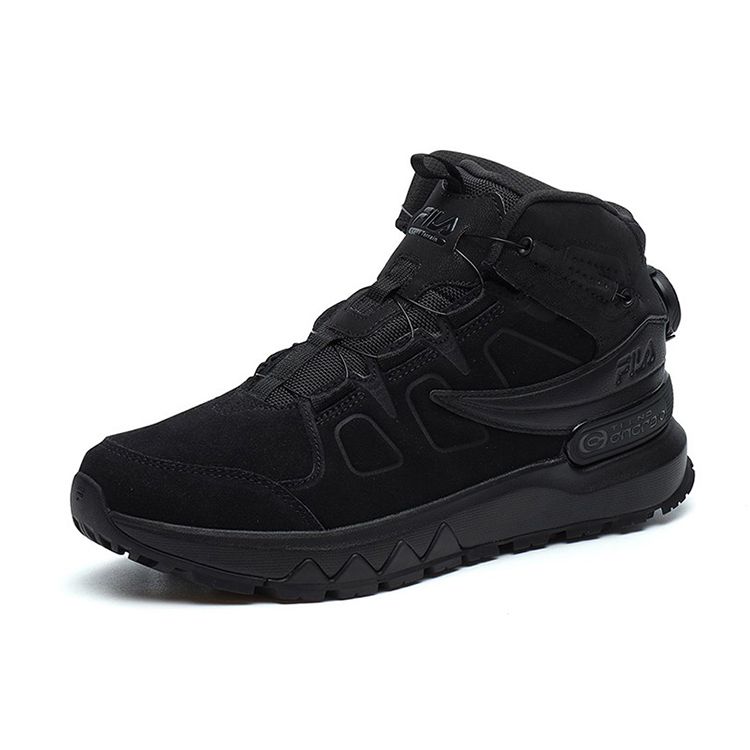 FILA Women's Athletics Mid-Top BOA System Outdoor Sneakers Triple Black A12W142210FBK