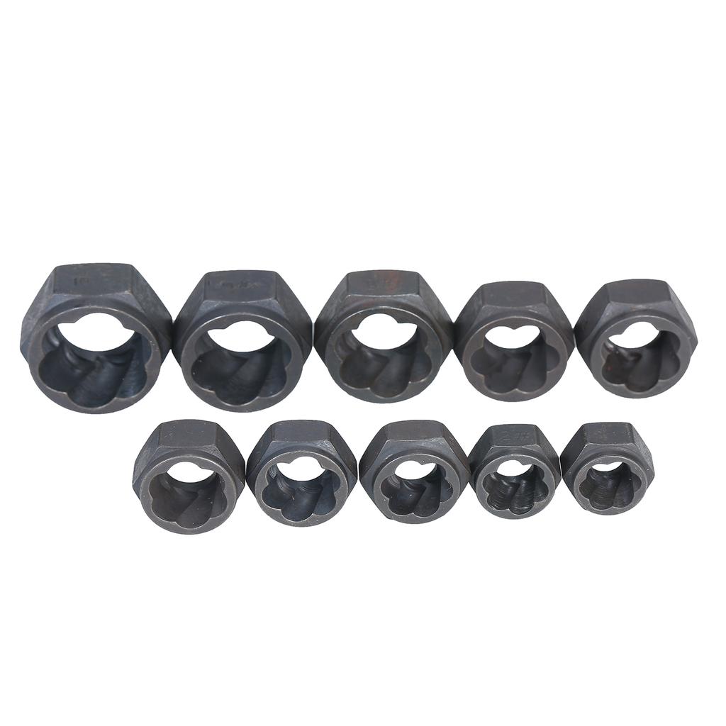 11Pcs Impact Bolt Nut Remover Set Nut Extractor Twist Socket 9-19MM Locking Wheel Metric