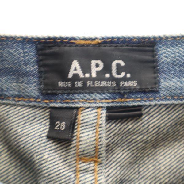 A.P.C. Straight Denim Pants W26 Button Fly Jeans Women Used