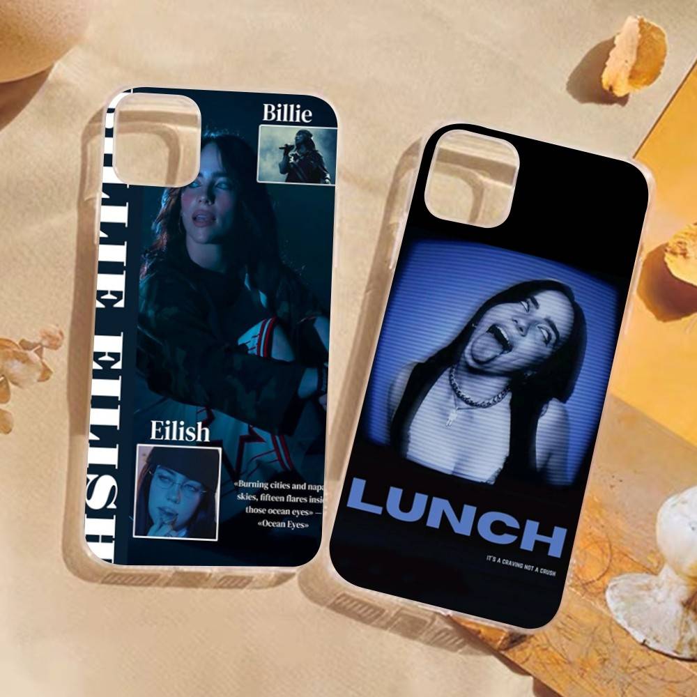 Pop E-Eilish Ster B-billie Transparante Telefoonhoes Voor IPhone 17 Air 16 Pro Max 15 14 13 12 11Plus Schokbestendige Hoes