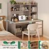 Modern Computer Desk with Bookshelf & Storage for Home, Office, Bedroom & Study Room
