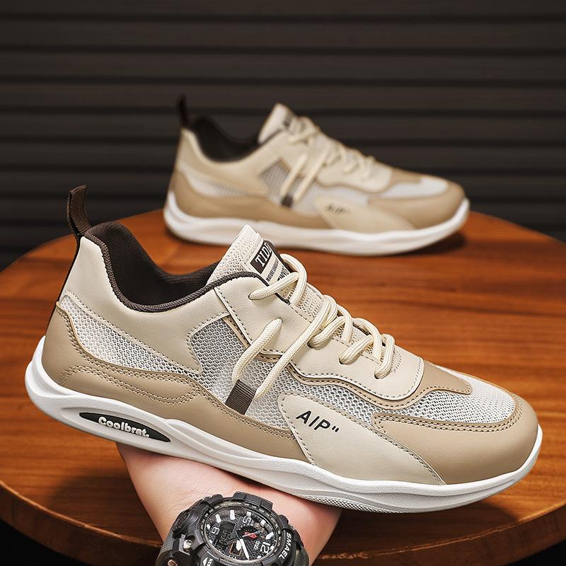 

Мужская повседневная обувь, дышащая сетчатая спортивная обувь для мужчин, классическая черная дезодорирующая тонкая мужская обувь, удобная для ходьбы на открытом воздухе 39 бежевый