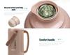 Leather-Covered Glass Liner Thermos Bottle for Dorms - Keeps Water Hot