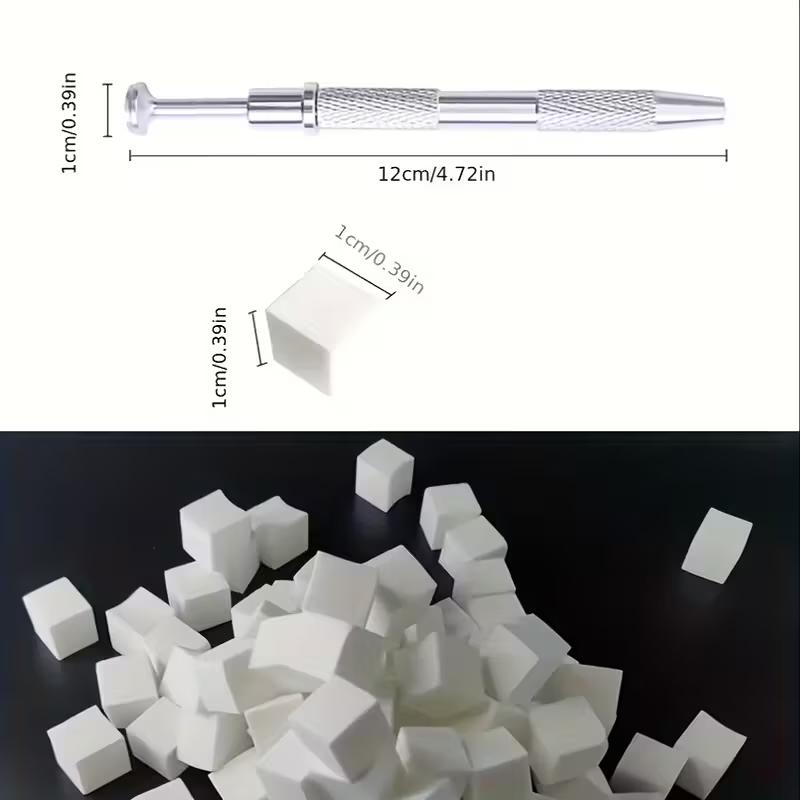 100pcs Pat-pat Gel Sponge Block, Grab-grab Clip, Nail Art Gradient Blush, Mini Tofu Block, Nail Salon Dedicated Grab-grab Pen