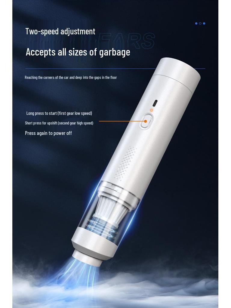 Cordless Car Vacuum Cleaner - Handheld, Dual Suction & Blow, Pet Hair Remover