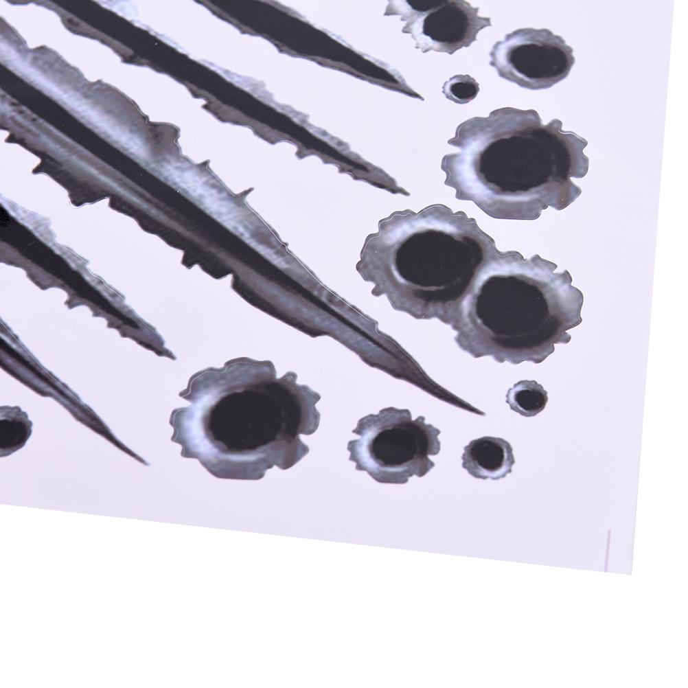 Kreativ Bilstyling 3D Falske Kulehull Skudd Morsomme Bilklistremerker Dekaler