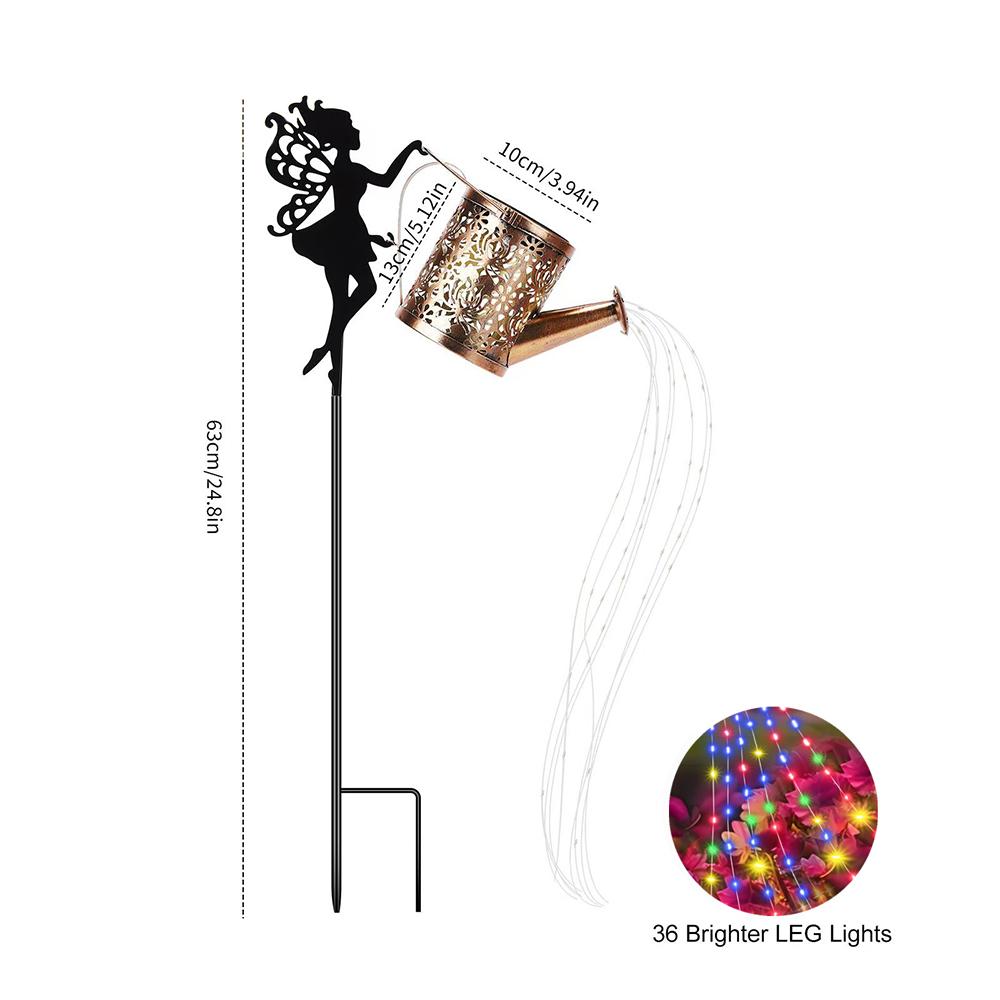 

Солнечные феи лейки светильники винтажный металлический садовый декор уличный солнечный подвесной чайник водонепроницаемый украшение для виллы двор разноцветный