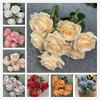Retro 9 Köpfe Künstliche Blumen Realistisch Bunt Künstliche Blume Seidenblume Hochzeit Zuhause Party Dekoration