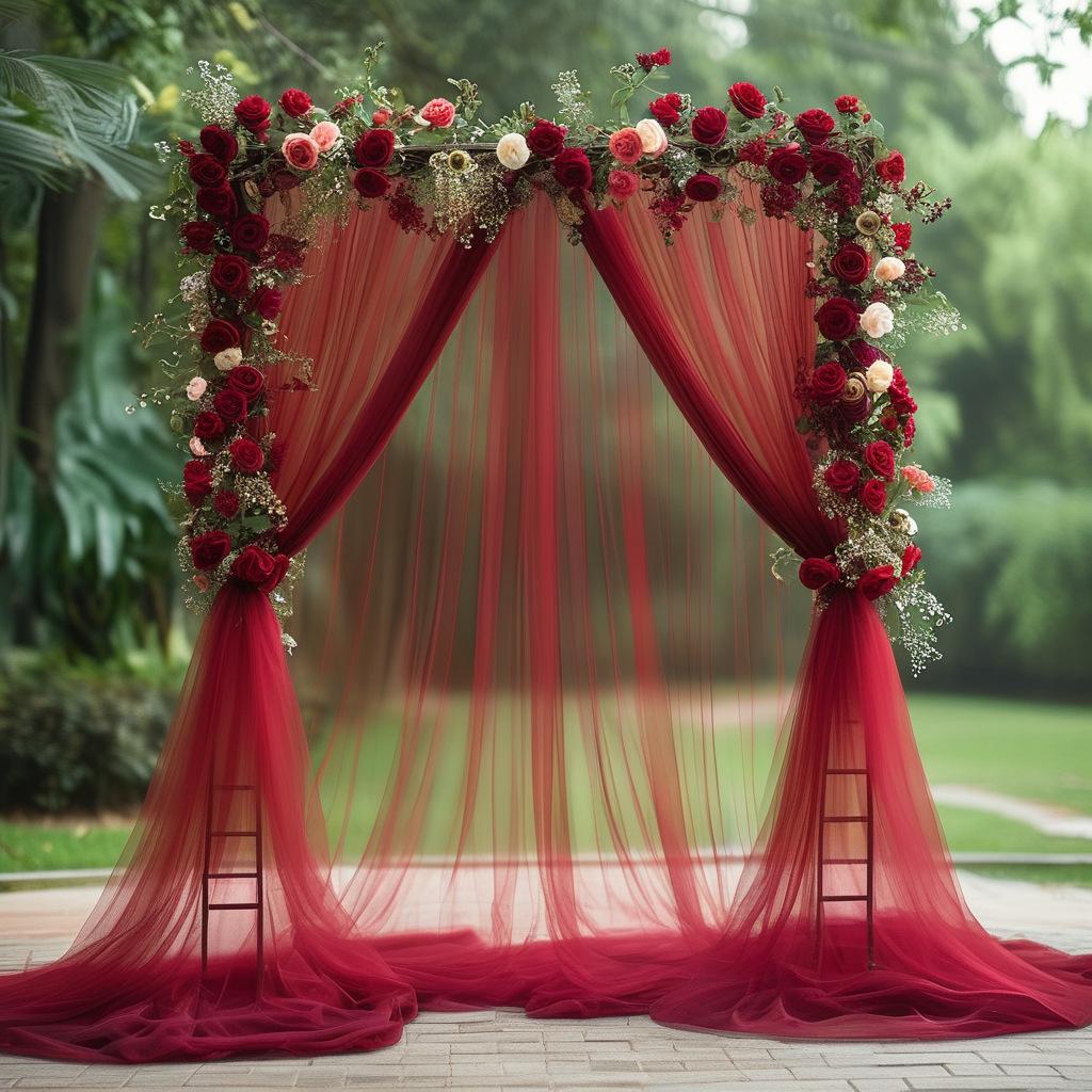 Tenda Esterna per Celebrazione Matrimonio - Garza a Rete per Decorazioni Festa